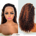 12A Ombre Double Drawn Hair Afro Kinky Curly Lace Frontal Wigs 13x4 HD Lace Bouncy Curly Wear and Go Glueless Wigs Pre Plucked