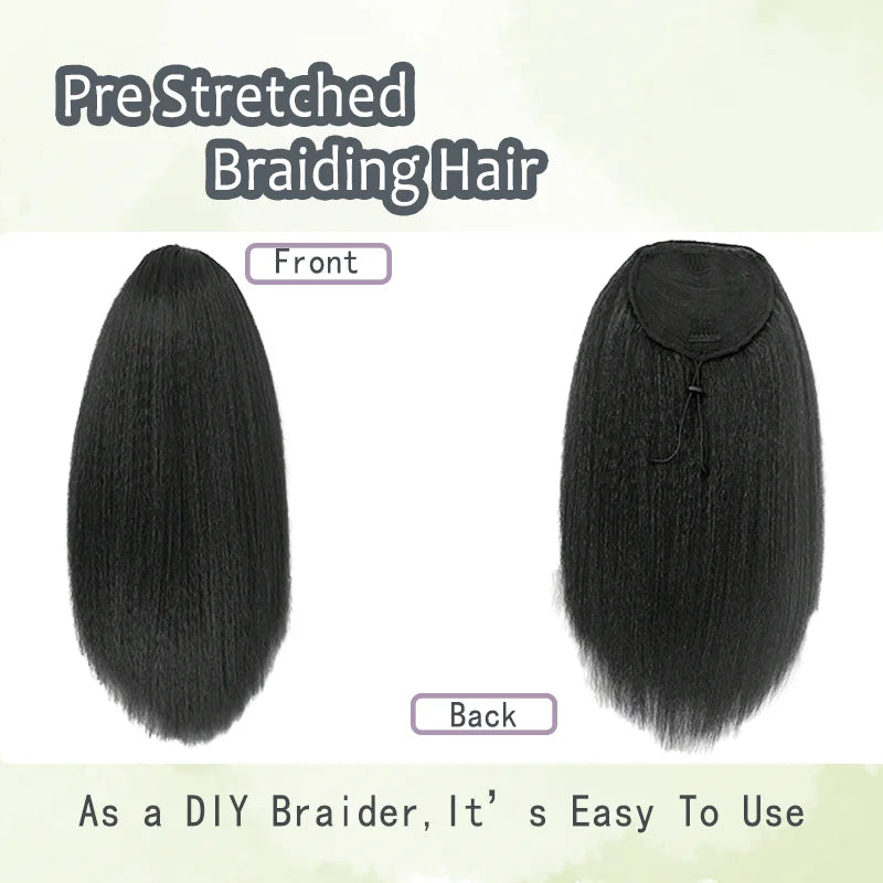 22/28/30 inch Long Kinky Straight Wig Wear and Go Glueless Wigs Pre Plucked Pre Cut Yaki Synthetic Wigs for Black Women
