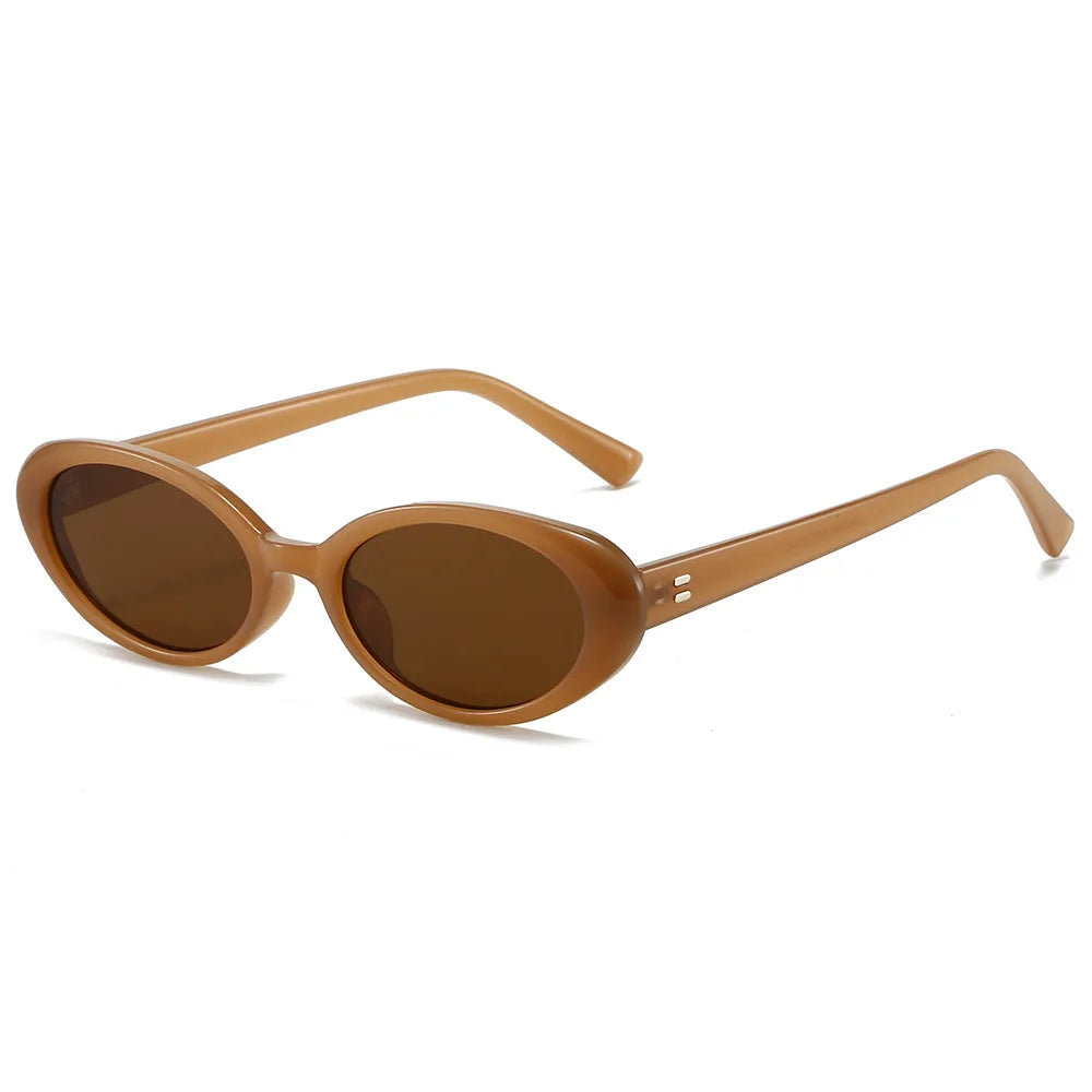 Small Oval Sunglasses for Women's Vintage Design Sun Glasses Shades Female Sexy Retro Punk Men Sunglass Outdoor Trendy Eyewear