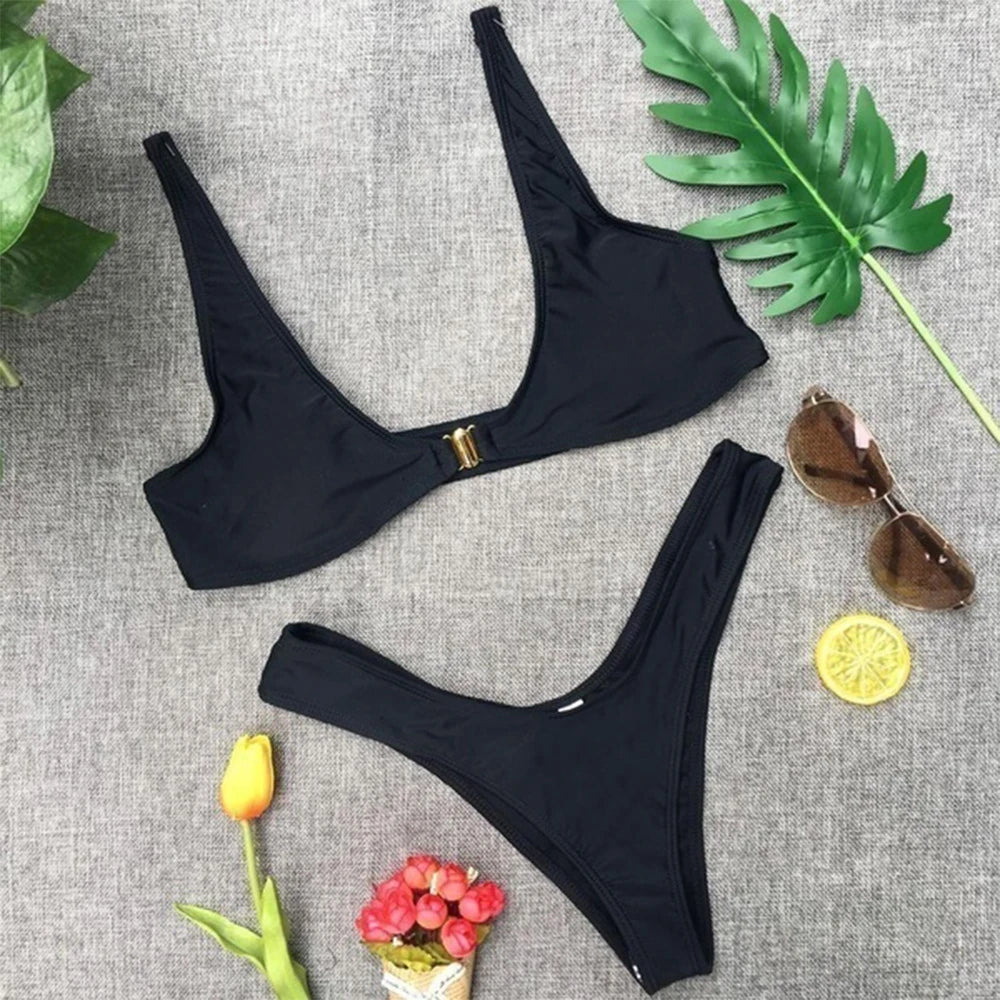 Women Bathing Suit Swimwear Summer Beach Wear Sexy Brazilian Bikini Set Female Low Waist Swimsuit Biquini