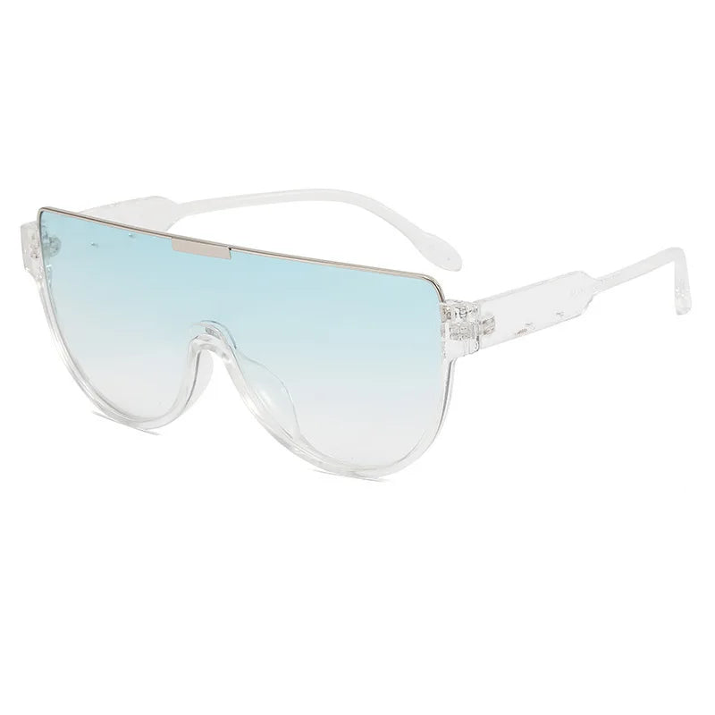 Sunglasses For Women With Big Faces Sunglasses For Men Fashionable One-piece Large Frame, Trendy Slimming 86395