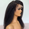 Kinky Straight Wig 4C Edges Baby Hair 13x6 Transparent Lace Front Wig Human Hair Pre Plucked 13x4 Yaki Straight Human Hair Wigs