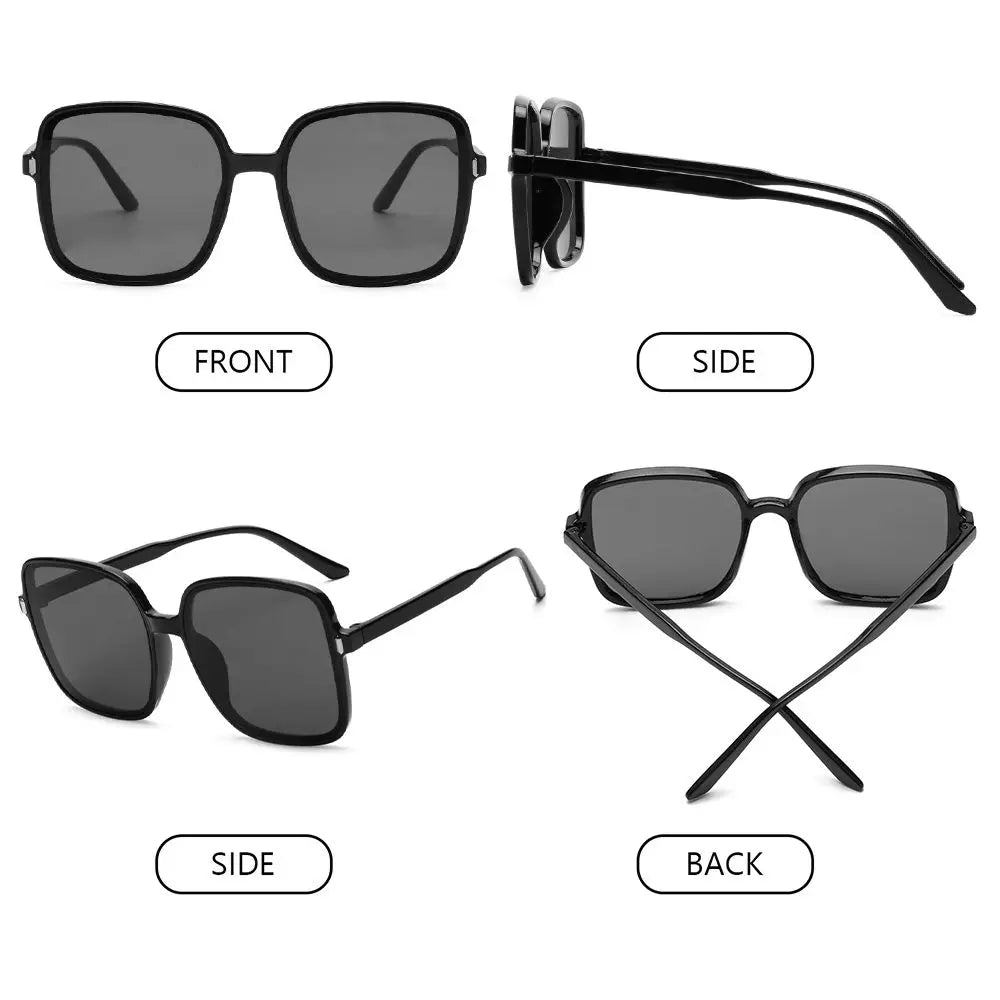 Oversized Sunglasses for Women Luxury Vintage Square Sun Glasses Classic UV400 Big Frame Lady Eyewear