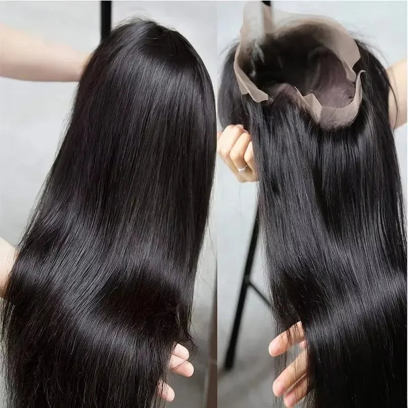 13x6 HD Lace Frontal Wig 100% Raw Human Hair Straight Lace Front Wig 30 36 Inch 5x5 HD Lace Glueless Wig No Glue Human Hair
