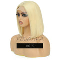 Orange Bob Wig Human Hair 13x4 Lace Front Wig 180% Density Short Straight Frontal Bob Wig Transparent Lace 350 Color Wig Ginger
