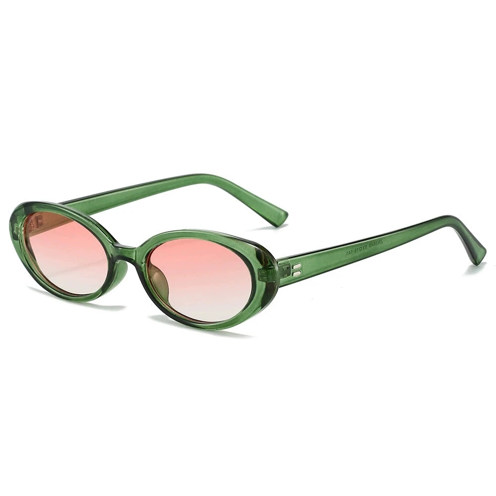 Small Oval Sunglasses for Women's Vintage Design Sun Glasses Shades Female Sexy Retro Punk Men Sunglass Outdoor Trendy Eyewear
