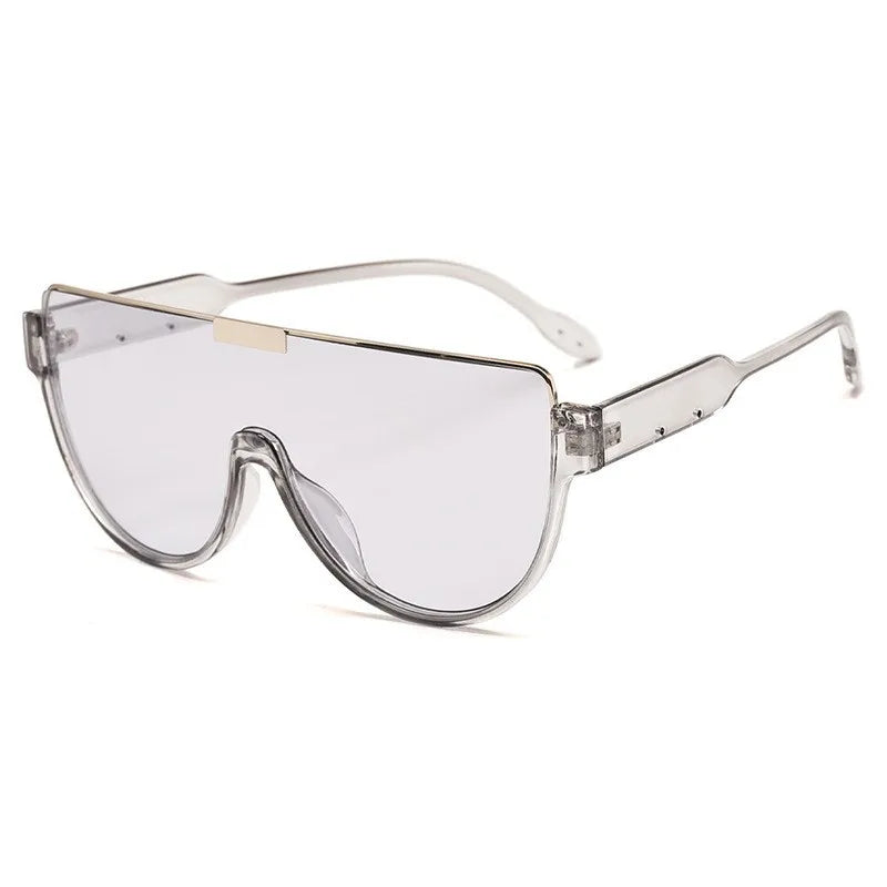 Sunglasses For Women With Big Faces Sunglasses For Men Fashionable One-piece Large Frame, Trendy Slimming 86395