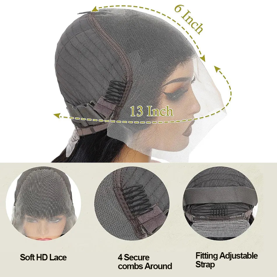 HD Lace Front Human Hair Wigs Straight 13x4 13x6 Transparent Lace Frontal Human Hair Wigs 38 40 Inch HD Lace Wigs For Women