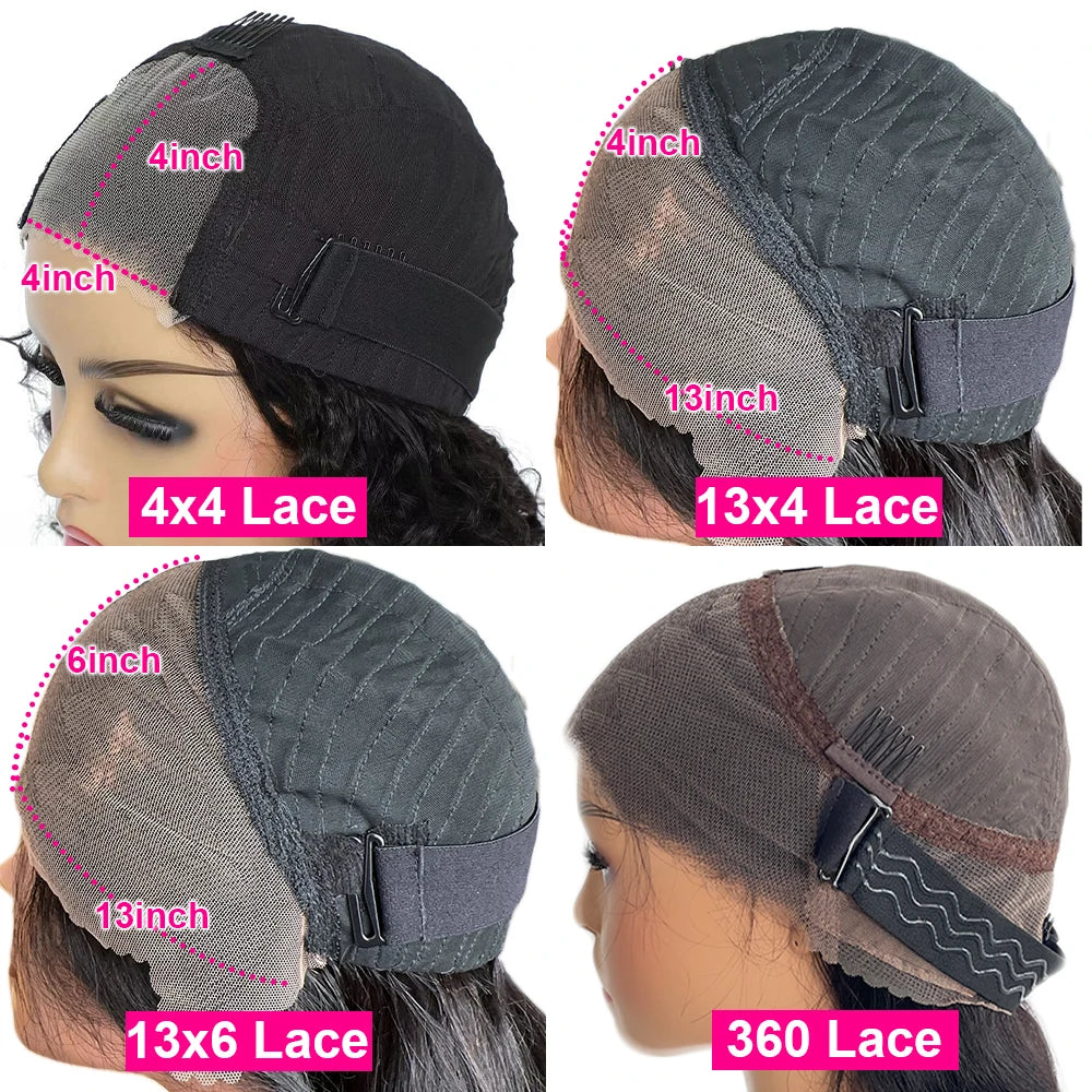 Wear And Go 13x6 HD Lace Frontal Wig Honey Brown Bouncy Curly Glueless Wig 16-36 Inch 400 Density 100%Human Hair Wigs For Women