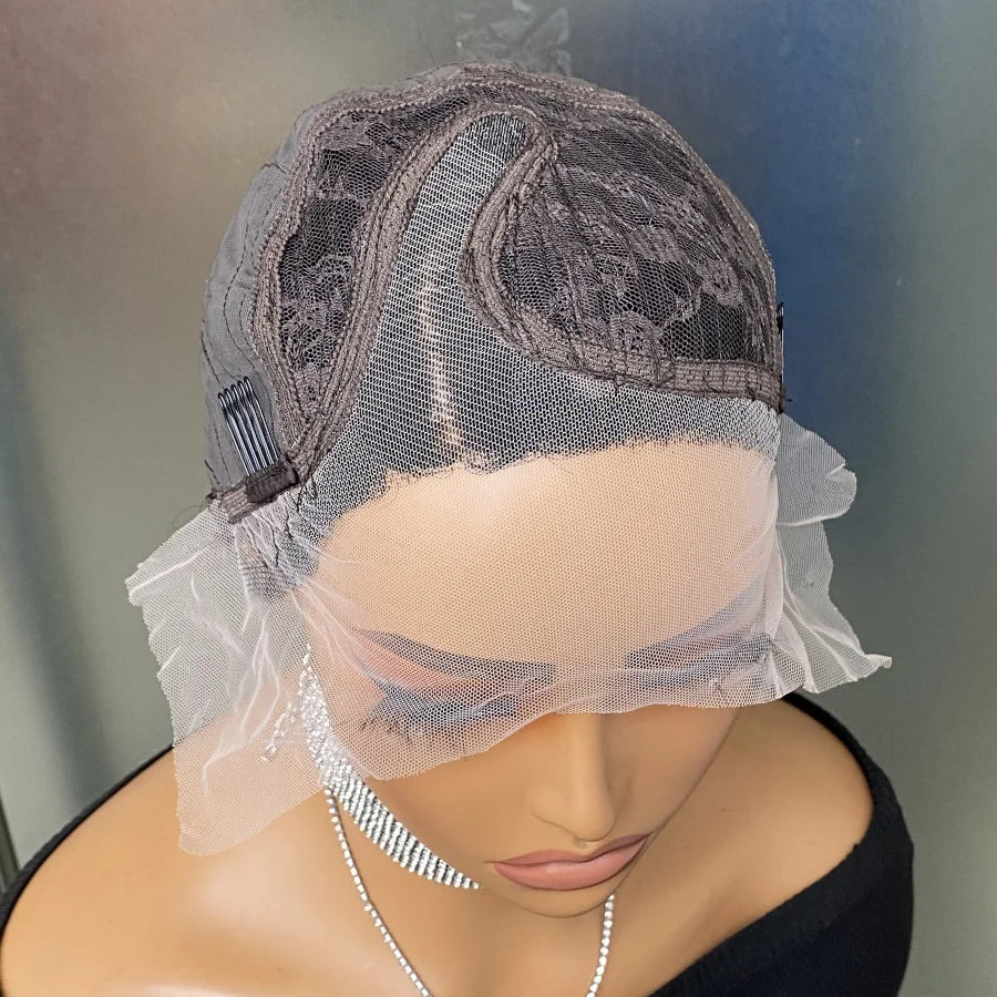 Short Curly Bob Human Hair Wig T Part Pixie Cut 13x4x1 Lace Wig for Women human hair