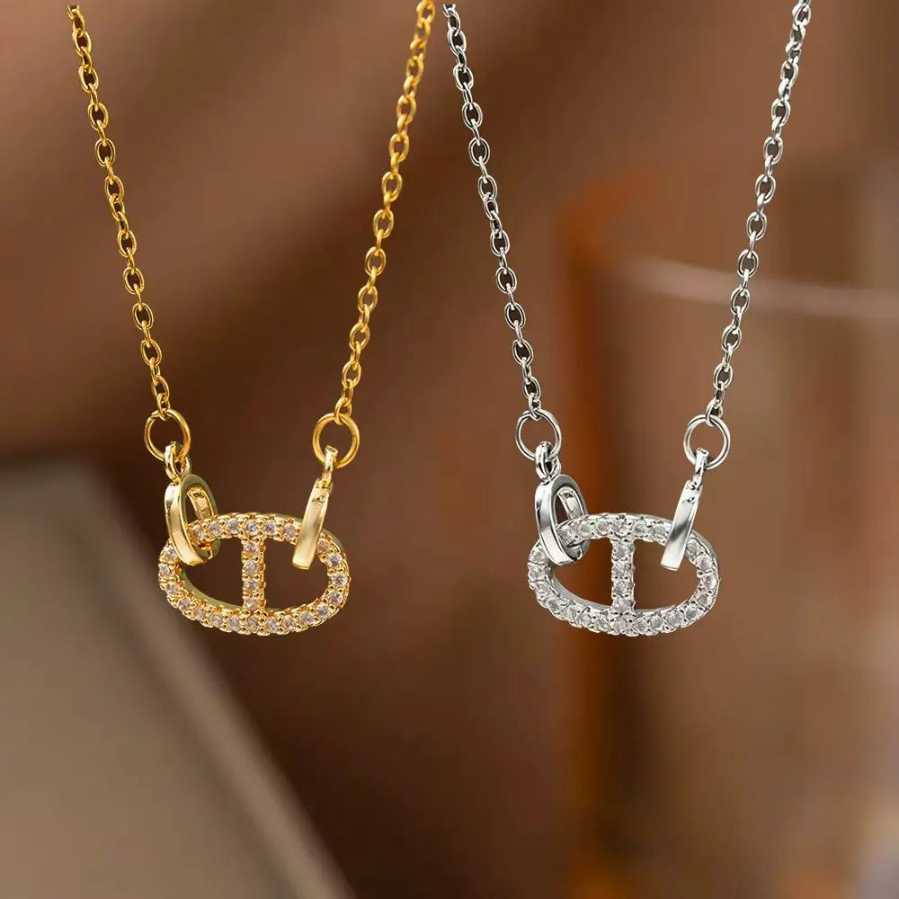 Necklace Women's Niche Design Light Luxury High Sense Does Not Fade Simple Collarbone Chain Accessories
