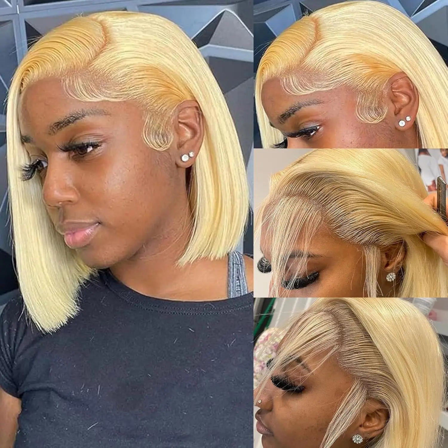 Burgundy 99j Bob Wigs Human Hair 13x4 HD Transparent Lace Front Wigs 613 Blonde Brown Short Bob Wigs Human Hair Pre Plucked