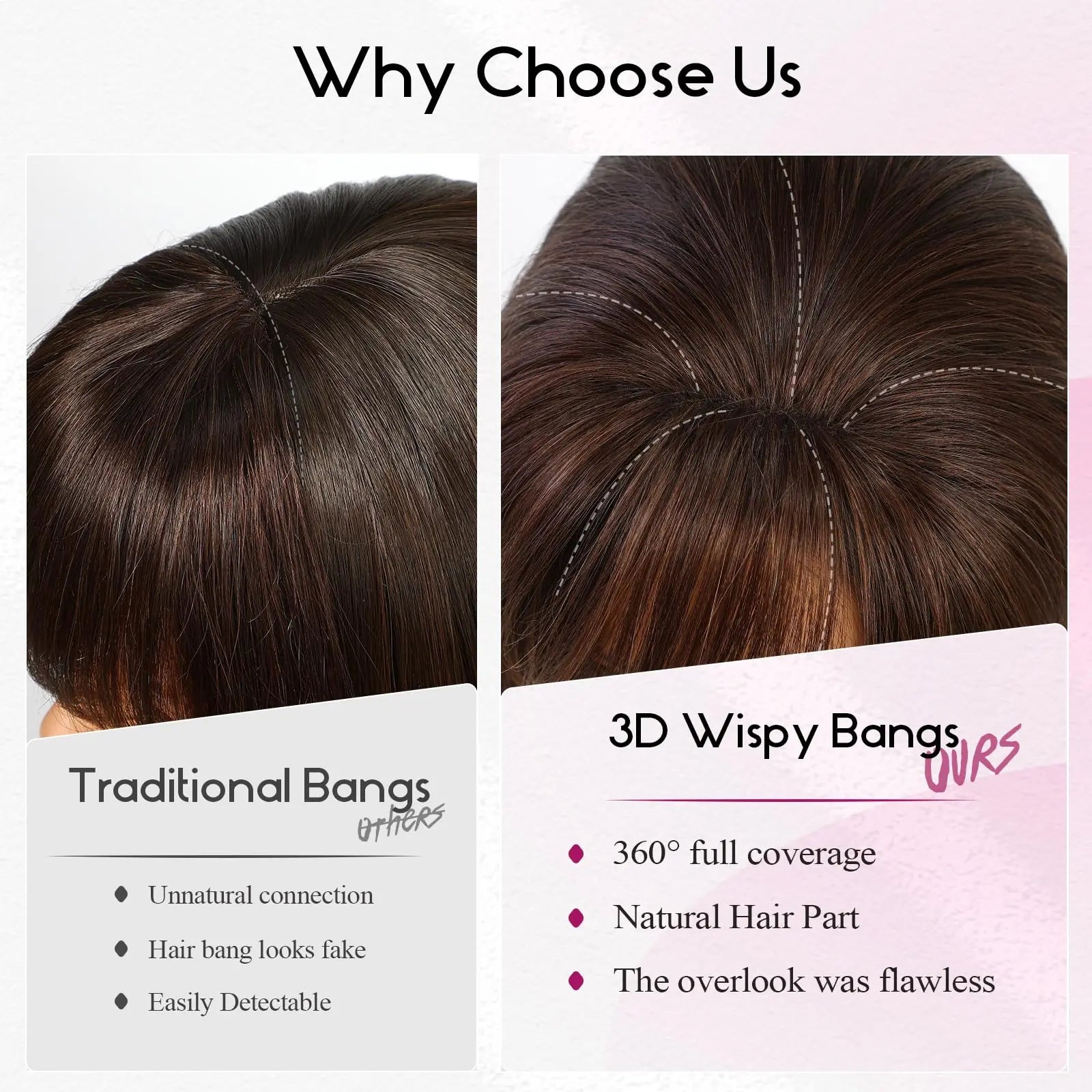 Ginger Orange Human Hair Bangs Clip In Wispy Fringe With Temples Hair Extensions For Women Natural Look 100% Real Human Hair