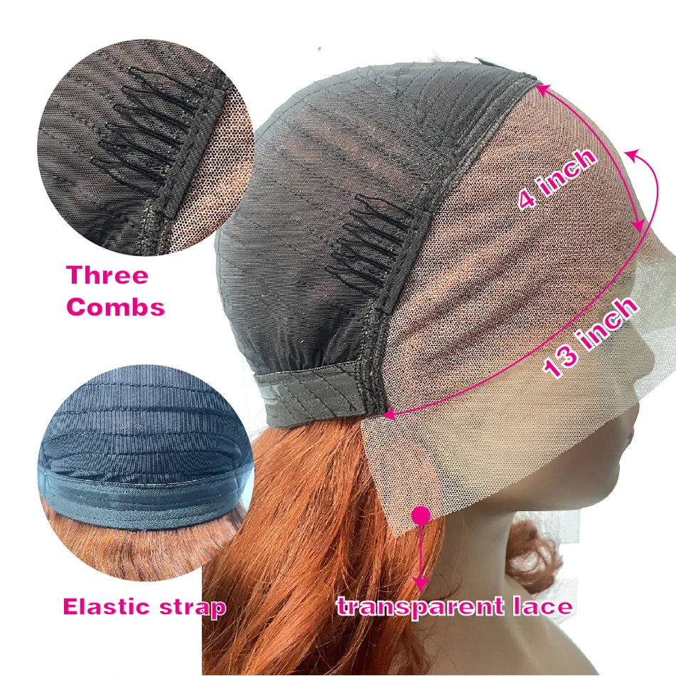 12A Ombre Double Drawn Hair Afro Kinky Curly Lace Frontal Wigs 13x4 HD Lace Bouncy Curly Wear and Go Glueless Wigs Pre Plucked