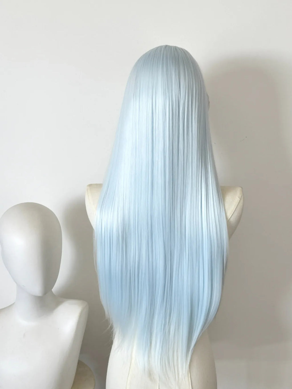 White Blue Lace Front Wig for Women 13x4 HD 26inch Long Straight Hair Wig Synthetic Lace Wigs Lace Front Frontal for Cosplay