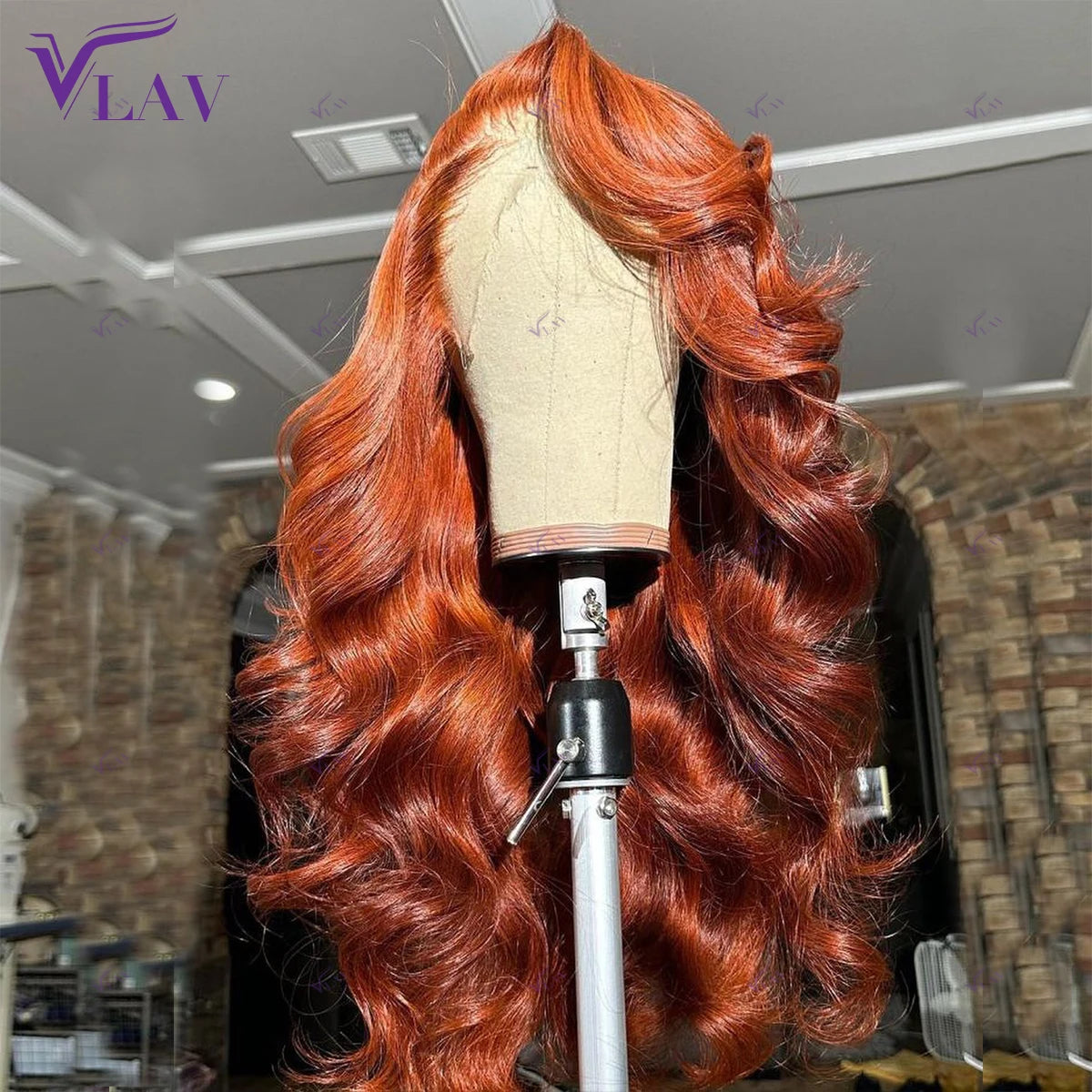 Ginger Color Glueless Wig 250 Density Body Wave 360 Full Lace Wig Wear And Go 13x6 HD Lace Front Wig Preplucked Lace Wig VLAV