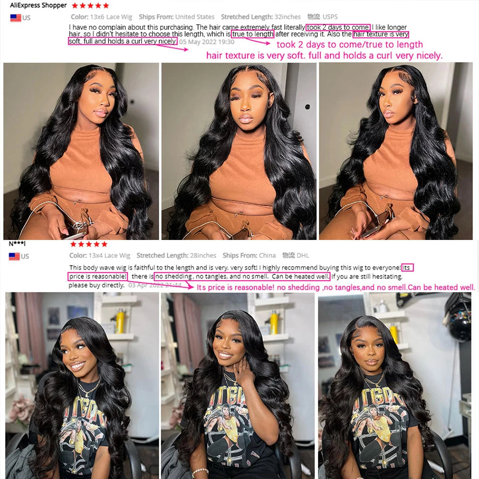 30 inch Hd Lace Front Wig Human Hair 13x6 Body Wave Lace Frontal Wig 13x4 Loose Wave Lace Front Wigs Curly Wigs 100% Human Hair
