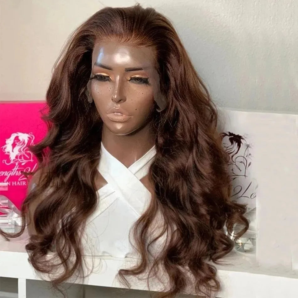 Ombre Ash Blonde With Dark Roots Natural Wave Hair Synthetic Lace Front Wig 13x4 HD for Women Easy to Wear Daily Cosplay Wig