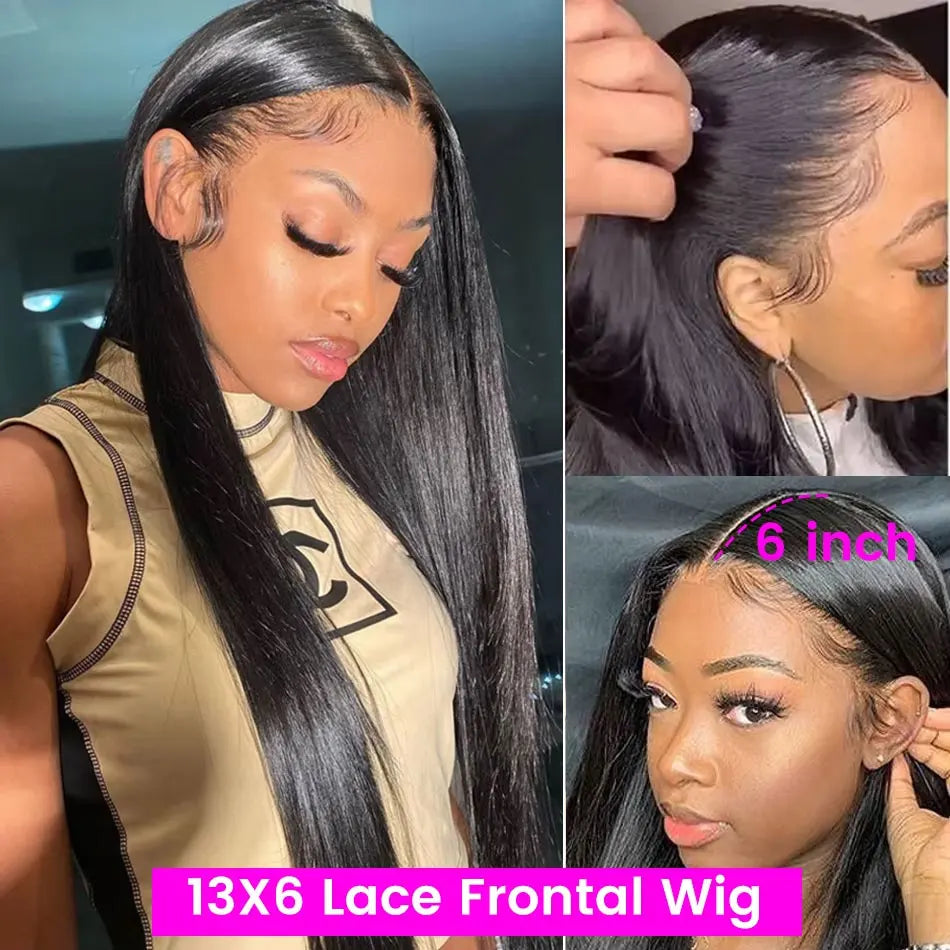 HD Lace Front Human Hair Wigs Straight 13x4 13x6 Transparent Lace Frontal Human Hair Wigs 38 40 Inch HD Lace Wigs For Women