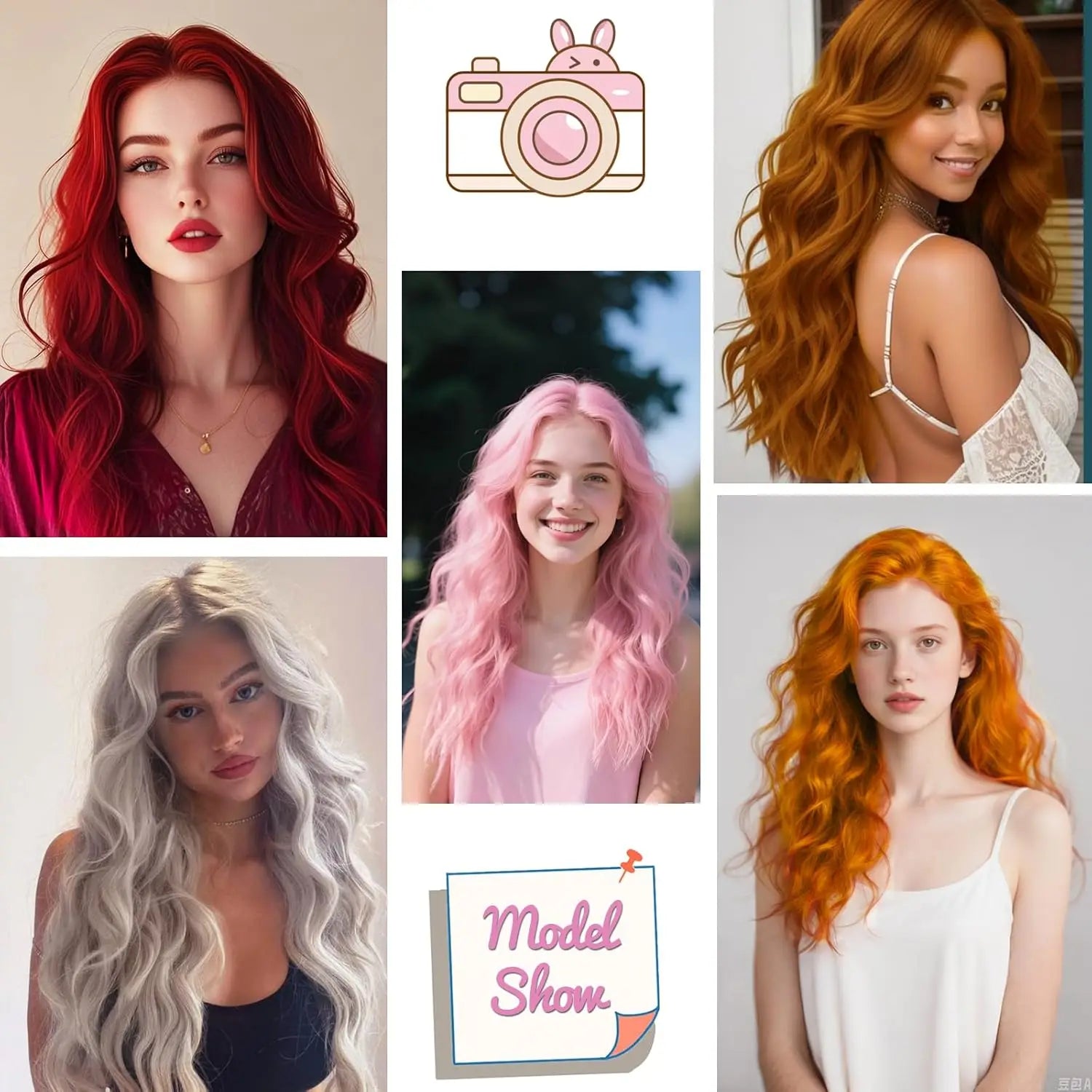 26 Inch Long Wavy Wig Ginger Orange Wigs for Women Synthetic Heat Resistant Wig And Natural Looking for Daily Party Cosplay Use