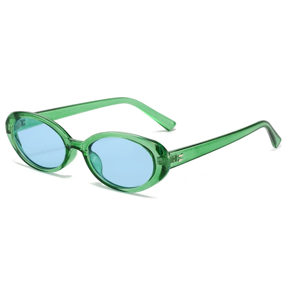 Small Oval Sunglasses for Women's Vintage Design Sun Glasses Shades Female Sexy Retro Punk Men Sunglass Outdoor Trendy Eyewear