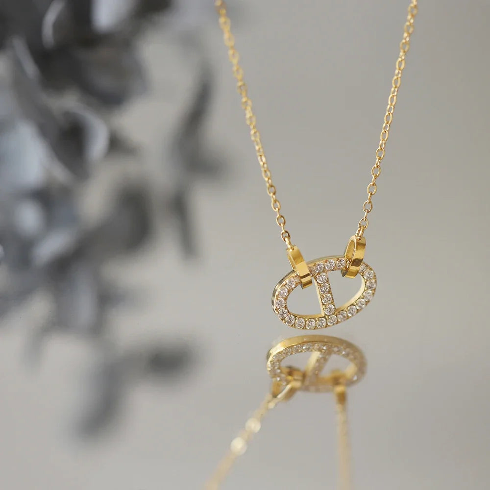 Necklace Women's Niche Design Light Luxury High Sense Does Not Fade Simple Collarbone Chain Accessories