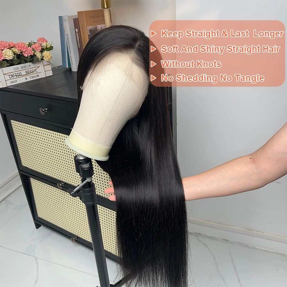 HD 13x4 13x6 Lace Frontal Wigs 200 Density Straight Vietnamese 100% Human Hair Pre Plucked 5x5 Lace Closure Wigs For Women